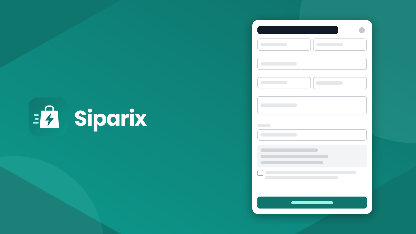 Siparix logosu ve kapıda ödeme sipariş formu çizimi